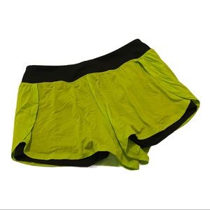 VSX Neon Green Running Shorts Flare Mesh Built In